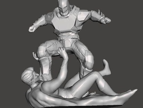 batman superman lotta pinshape v progettazione concorso 3d print model - Mito3D