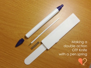 kalem bahar çift eylem bıçak pinshape silah rahat yaylı anahtarı 3d print model - Mito3D