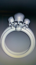 scull ring pinshape rings-ring-jewels 3d print model - Mito3D