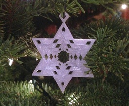 snowflake star david tree ornament pinshape 3d-design 3d print model - Mito3D