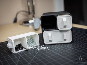 scifi pequeno armazenamento caixas pinshape 3d design bin caixote gavetas recipientes pequena 3d print model - Mito3D