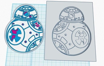 star wars bb8 kurabiye kalıbı pinshape 3d tasarım 3d print model - Mito3D