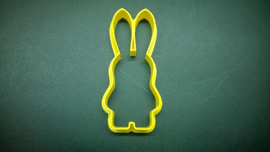 bunny cookie cutter pinshape cookies cookie-cutter 3d print model - Mito3D