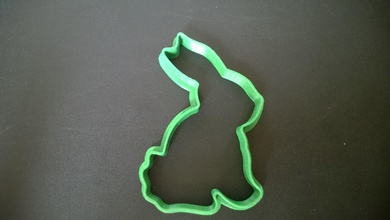 bunny cookie cutter pinshape cookie-cutter stamp form 3d print model - Mito3D