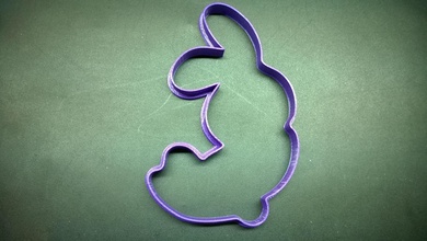 bunny cookie cutter pinshape forma 3d print model - Mito3D