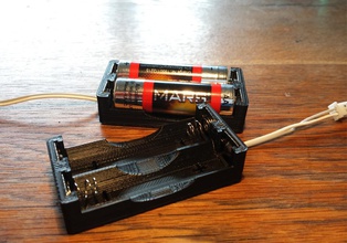 Akku box 2 aa Zellen pinshape batterie Batterie Batterien batteryholder 3d print model - Mito3D