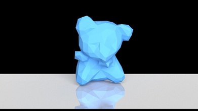 koala polygone ornement pinshape bas 3d print model - Mito3D