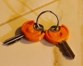 tactile key cover heart pinshape keycover keytag tag keyid 3d print model - Mito3D