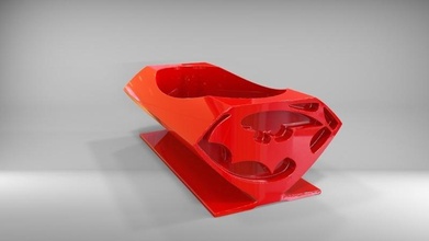 batman superman soap dish pinshape 3d-design 3d print model - Mito3D