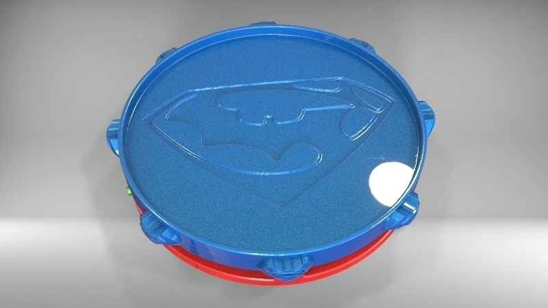 batman superman lazy susan pinshape Conception 3d 3D print model - Mito3D