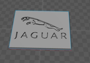 jaguar logo pinshape voiture 3d print model - Mito3D
