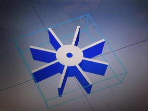 turbine pinshape Luft vent gadjet ventilateur 3d print model - Mito3D