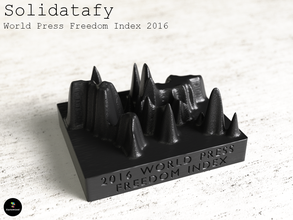 solidatafy liberdade imprensa 2016 pinshape aprendizagem gráfica estatística estatísticas prima dados madeinitaly design arte modelo 3d print model - Mito3D