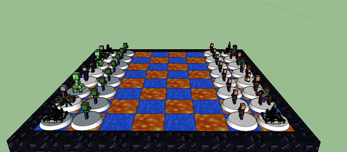 minecraft chess good vs evil pinshape games 3d 3d print model - Mito3D