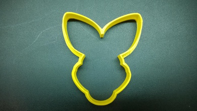bunny cookie cutter pinshape cookie-form jar cookie-cutter 3d print model - Mito3D