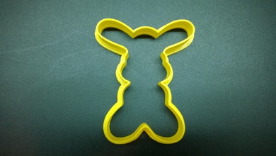 bunny cookie cutter pinshape cookie-cutters 3d print model - Mito3D