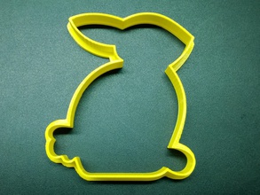 bunny cookie cutter pinshape cookie-cutter 3d print model - Mito3D
