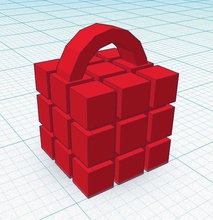rubix cube trousseau languette pinshape miniature l'accessoire clés rubiks 3d print model - Mito3D