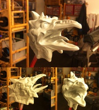 basilisk Kopf pinshape gargoyle Wasserhose Skulptur Vogel Drachkin dragon 3d print model - Mito3D