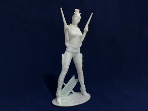 condessa zorana duchas pinshape cowgirl vitoriano steampunk fantasia caçador garota mulheres sexy 3d print model - Mito3D