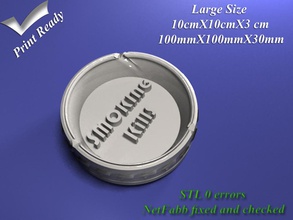 3d ceramic ashtray large size pinshape twisted 3d print model - Mito3D