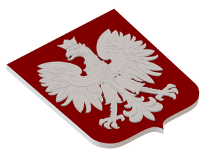 Mantel Arme Polen pinshape logo logo3d sign polska 3d print model - Mito3D
