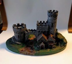 portão castelo 2 pinshape tampo mesa torre edifícios miniatura 3d print model - Mito3D