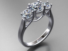 bague diamant pinshape l'anneau 3d print model - Mito3D