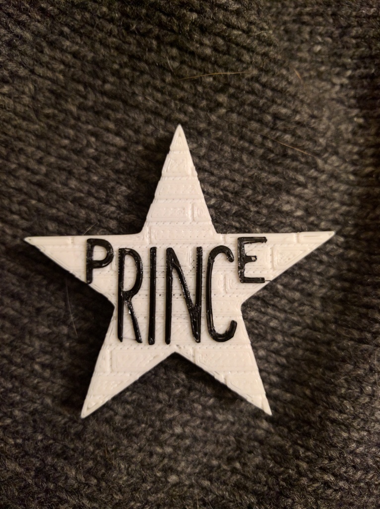 prince ave star magnet pinshape 3d-design 3D print model - Mito3D