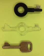 bonowi ad alta sicurezza manette chiave pinshape disegno 3d 3d print model - Mito3D