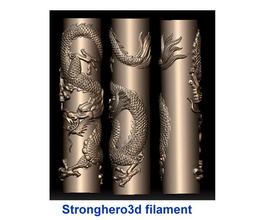 draon spiral pillar pinshape dragon-pillar 3d print model - Mito3D