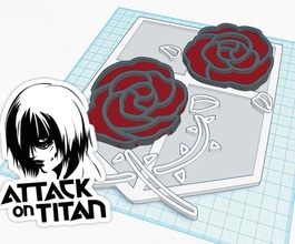 ataque titan regimento guarnição emblema pinshape 3d design 3d print model - Mito3D