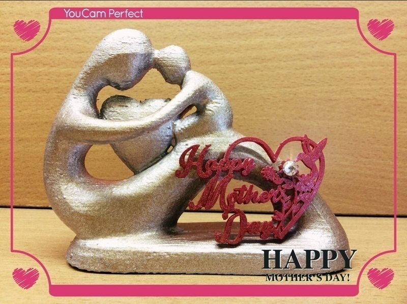 feliz pinshape amor criança motherday mãe 3D print model - Mito3D