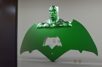 kripto batman ışık pinshape geçer superman yarışma tasarım v 3d print model - Mito3D