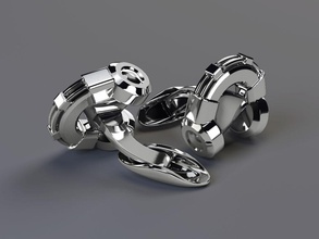 play cufflink pinshape jewelries cufflinks 3d print model - Mito3D