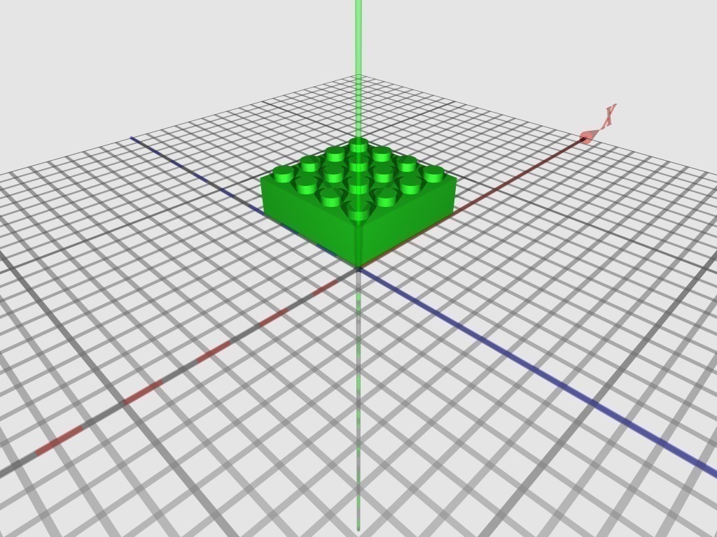 openscad lego-like brick pinshape 3d-design 3D print model - Mito3D