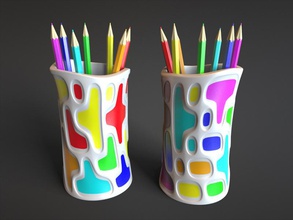 pencils holder pinshape holder-pencils 3d print model - Mito3D