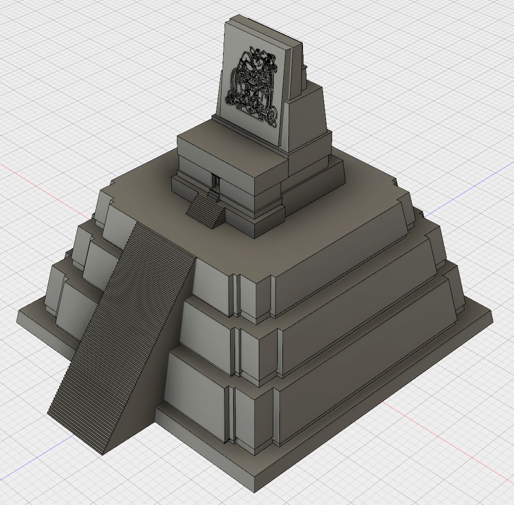 tikal templo ii maya modelo pinshape arquitectura 3D print model - Mito3D