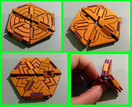 trihexaflexagon redesigned pinshape fidget hexagon puzzle 3d print model - Mito3D