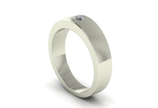 anel banda 001 pinshape esmeralda safira ruby pedra preciosa ouro jóias casamento engajamento diamante jóia anéis 3d print model - Mito3D
