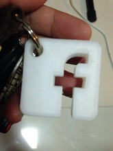 fb key ring pinshape 3d-design 3d print model - Mito3D