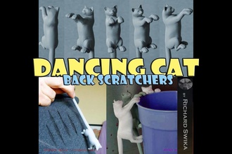 dancing cat scratcher boneco brinquedo pinshape peludos adorável gatinho felino dançarina fantoche back gatos 3d print model - Mito3D