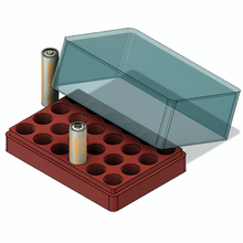 24 pack aa Batterie Veranstalter pinshape Haus best gadget organizer 3d print model - Mito3D