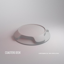 coasters desk pinshape cups coaster accessoty 3d print model - Mito3D