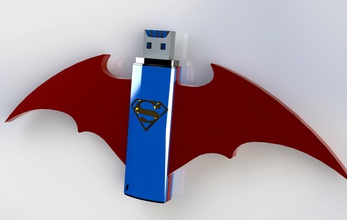 batman superman usb mod pinshape v progettazione concorso sardegna italiano i giocattoli modding vs 3d print model - Mito3D