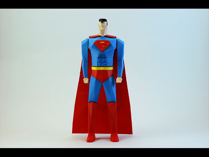 superman poly pinshape batman-v-superman-design-contest lowpoly lowpolygon superman-vs-batman 3D print model - Mito3D
