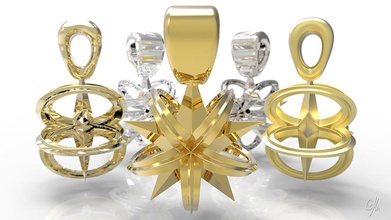 star christmas necklace pendant pinshape xmas holiday jewelry fashion 3d print model - Mito3D