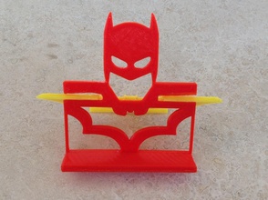 batman Telefon stehen pinshape phone dock Handy Halter stand batmanrules superman design contest 3d print model - Mito3D