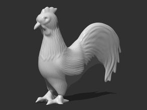 coq pinshape animal d'oiseaux 3d print model - Mito3D