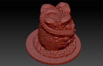 alien egg reduced pinshape sculpture statue movie monster miniature toys 3d print model - Mito3D